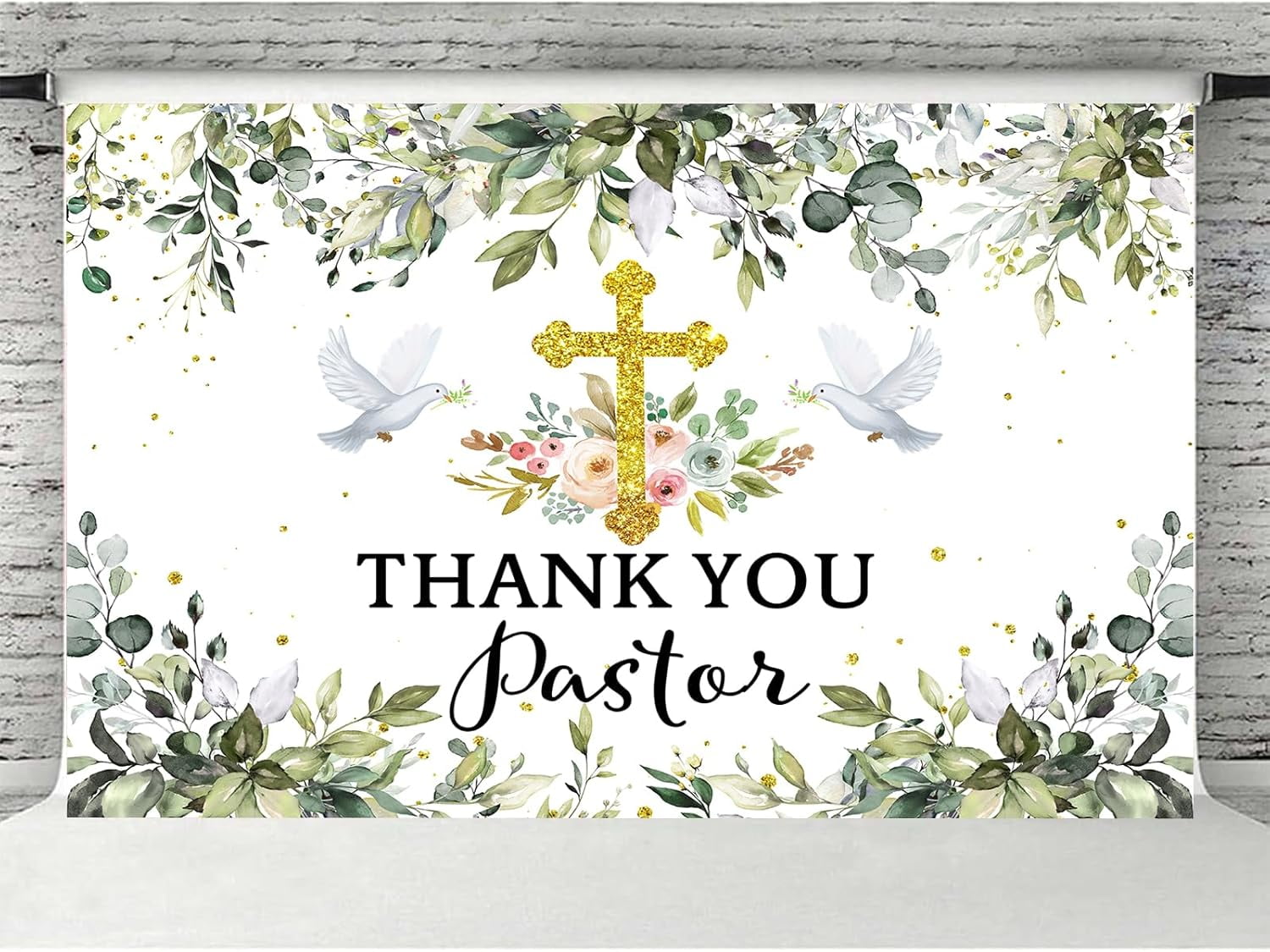 Thank You Pastor Backdrop 10 x 8 ft, Pastor Appreciation Day We Appreciate All You Do Background Lord Pray Religious New Born Baby Shower Church Events Banner Party Studio Props