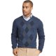 thumbnail image 1 of Van Heusen Feeder-Stripe Diamond Pullover Sweater para Hombre, Azul, XX-Large, 1 of 1