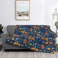 thumbnail image 2 of Rateoe Funny Steam Train Pattern Flannel Throw Blanket, Ultra-soft Blanket for Bed, Couch, Car, Hypoallergenic Anti-pilling blanket-60"x50"(Horizontal), 2 of 6