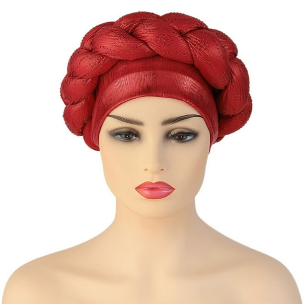 Headscarf Head Scarf Braid Hair Cover Hat African Women Turban Cap Head