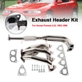 thumbnail image 3 of Steel Manifold Exhaust Racing Header Stainless Fit for Honda Prelude 2.2L 1993-1996, 3 of 8