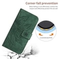 thumbnail image 5 of For Samsung Galaxy S24 5G 6.2" Sunflower  Embossed Strong Magnetic Attachment/Closure, Card Slots/Pocket, PU Leather Flip Wallet Case With Hanging Rope,Green,For Galaxy S24 5G, 5 of 8