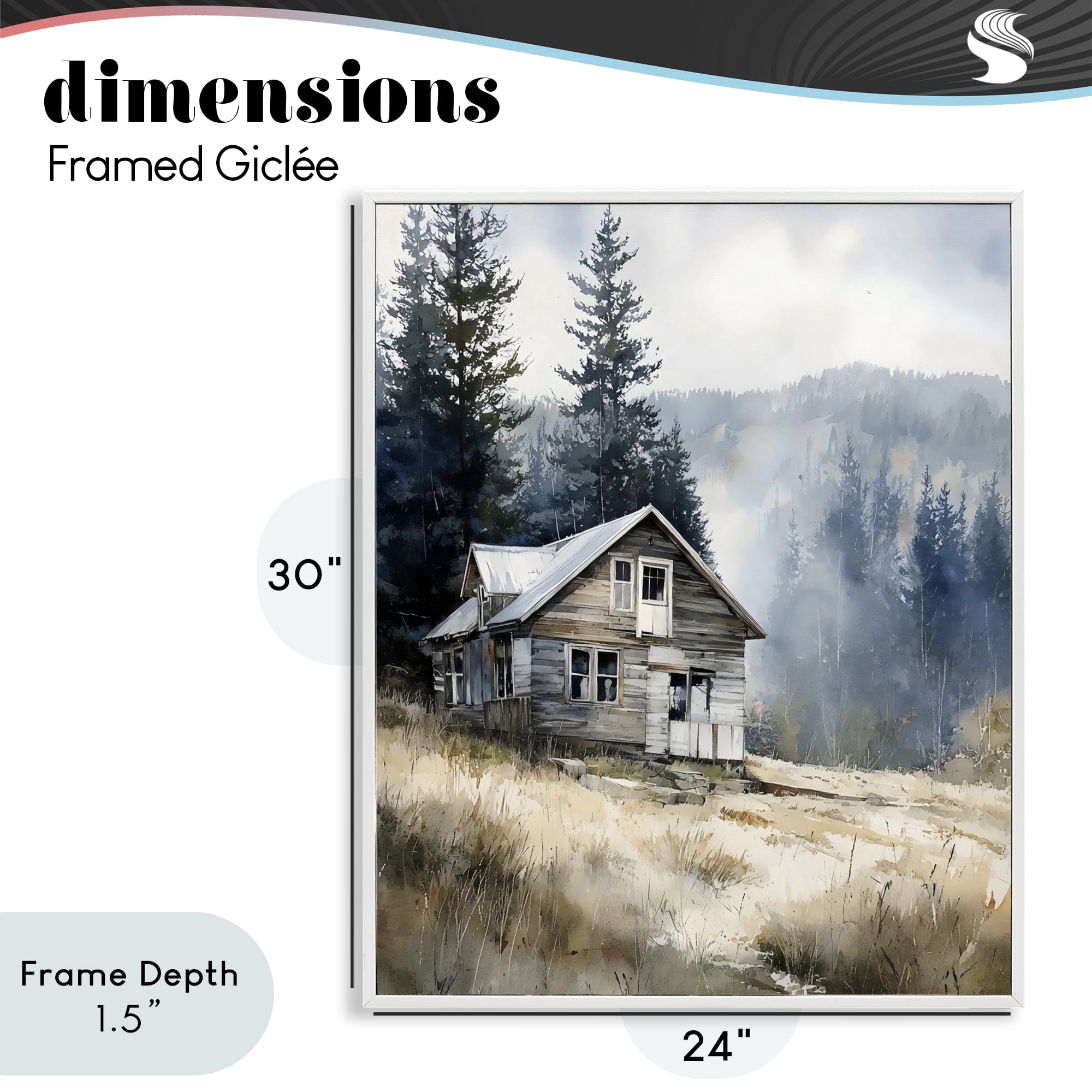 Stupell Industries Old Mountain House White Framed Giclee Art, design by Franklyn Gregory