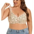 thumbnail image 6 of YWDJ Bras for Women Full Coverage No Wire Plus Size Push up Comfort Straps Support Bralette Breathable Soft Bra for All Shapes Sagging Breasts Beige 46, 6 of 7