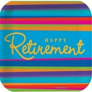 Retirement Stripes Dessert Plates, 8ct