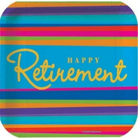 Retirement Stripes Dessert Plates, 8ct