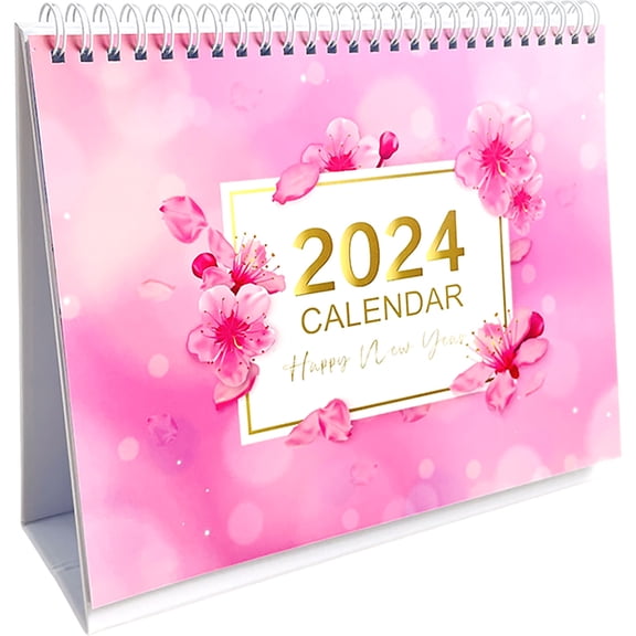 DRAFIDEEP Desk Standing Calendar Pink Paper Block Perpetual Design for Home Use and Office Workers 1Set 9x7.9in