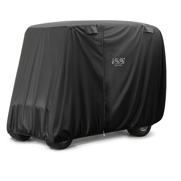 10L0L Golf Cart Cover 4 Passenger for Yamaha EZGO Club Car, 420D Waterproof Sunproof Dustproof Enclosure Cover, Black
