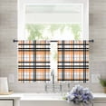 thumbnail image 2 of Orange Black Plaid Sheer Curtains 54 Inches Length 2 Panels Set, Window Sheer Curtains for Living Room/Bedroom, Farmhouse Orange Black Checkered Light Filtering Rod Pocket Curtain 52'' x 54'' x 2, 2 of 7