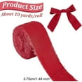 thumbnail image 2 of 10 Yards Burlap Frayed Ribbon Hessian Ribbon Jute Ribbon for Craft Making Dark Red 1-1/2 inch(37.5mm), 2 of 6