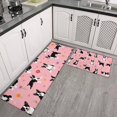 thumbnail image 2 of Boston Terrier Dogs and Flowers Kitchen Rugs Sets Of 2,Anti Fatigue Kitchen Mat Rugs Non Slip Washable,Decorative Kitchen Floor Mats for Kitchen,Sink,Laundry,17"x30"+17"x47", 2 of 7