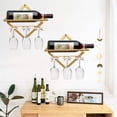 thumbnail image 6 of 2Pcs Metal Wall Mounted Wine Holder, Upgrade Foldable Hanging Wine Rack Organizer for 2 Liquor Bottles, Red Wine Bottle Display Hanger with Screws for Home Kitchen Bar Wall Décor, 6 of 16