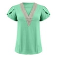 thumbnail image 4 of Tops for Women Trendy Suits Women Large T Shirts Ladies Silk Tops Memory Foam Womens Christmas Dress Blouse 7 Shirt Fitted Shirt Loose Fitting Athletic Shirts Rayon Work Work Clothes Wome Light Green, 4 of 4