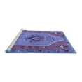 thumbnail image 2 of Ahgly Company Machine Washable Indoor Round Persian Blue Traditional Area Rugs, 7' Round, 2 of 4