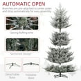 thumbnail image 6 of Beyamis 9 Ft Green Flocked Hinged Tree - 1939 Tips, Steel Base, Auto Open - Snowy, Grand - Indoor Foyer/Large Room, 6 of 8