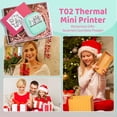 thumbnail image 2 of LAICAIW Bluetooth Thermal Mini Printer with 3 Rolls Thermal Paper-T02 Portable Mini Sticker Printer Machine for iPhone, Green Thermal Printer for Journal, Memo, Photo, 2 of 7