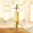 thumbnail image 4 of Miumaeov 3L Beer Tower Beverage Dispenser with LED Colorful Shining Lights and Ice Tube, Keep Beverages Ice Cold, Clear Fashionable Drink Dispenser for Home/Bar/Party/Gameday (Gold), 4 of 8