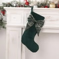 thumbnail image 2 of HCTSHG Classic 20 inch Velvet Christmas Stockings with Bow Knot, Christmas Decor Soft Velvet Stockings for Christmas Fireplace Decorations, 2 of 7