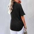 thumbnail image 4 of Cqxid525 Basic T Shirts for Women 2025 New Women's Knit Short Sleeve Tunic Shirts, 4 of 5