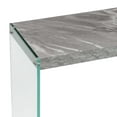 thumbnail image 7 of Convenience Concepts SoHo Glass V Console Table with Shelf, Gray Faux Marble/Glass, 7 of 7