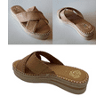 thumbnail image 4 of Vince Camuto Leather Crossband Slide Belinsda Sandstone Sandals Tan, 4 of 4