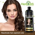 thumbnail image 3 of Herbishh Ultimate 3pcs Hair Color Shampoo Dye +1 Argan Hair Mask, Smooth and Long Lasting for Grey Hair Men & Women Easy & Quick to Use-Combo4 (Dark Brown), 3 of 8