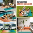 thumbnail image 4 of Teal Orange Ombre Outdoor Rug for Patio/Deck/Porch, Non-Slip Large Area Rug 6 x 9 Ft, Contemporary Art Abstract Aesthetics Indoor Outdoor Rugs Washable Area Rugs, Reversible Camping Rug Carpet Runner, 4 of 8