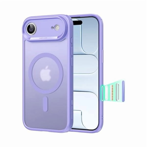 ZHU997 for iPhone Air Case, Camera Control, Compatible with MagSafe, Shockproof Military-Grade Protection, Magnetic Phone Case for iPhone 17 Air Case, Frosted Purple