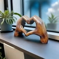 thumbnail image 3 of Pebbuoy Love Heart Hand Figurine Heart-shaped Gesture Resin Sculpture Statue Sculpture Home Office Desktop Decoration Ornament Christmas Gift, 3 of 7