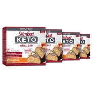 SlimFast Keto Meal Replacement Bar, Salted Caramel Macadamia Nut, 5 Count Box, Pack of 4