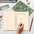 thumbnail image 5 of Cute Small Flowers and Leaves Notebooks 2 Pcs 1-subject Journal 60 Sheets A5 College Ruled Paper Detachable Ring 8.3"x5.7", 5 of 8
