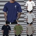 thumbnail image 2 of Luwomo Mens T Shirts Summer Graphic Print Short Sleeve Round Neck Loose Tops, 2 of 5