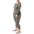 thumbnail image 2 of Fruit of the Loom Women's and Women's Plus Thermal Henley Top & Bottom Set, 2 of 16