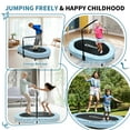 thumbnail image 5 of 56" Double Toddler Trampoline with Adjustable Handle, Foldable Kids Trampolines Indoor/Outdoor, 5 of 6