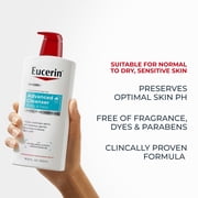 Eucerin Advanced Repair Cleansing Body and Face Cleanser for Normal to Dry, Sensitive Skin, 16.9 fl oz Bottle