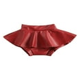 thumbnail image 1 of Infant Baby Girls Shorts Skirts Outfits 3 Colors Solid PU Leather Ruffles High Waist Mini Skirts Silver 2-3 Years, 1 of 6