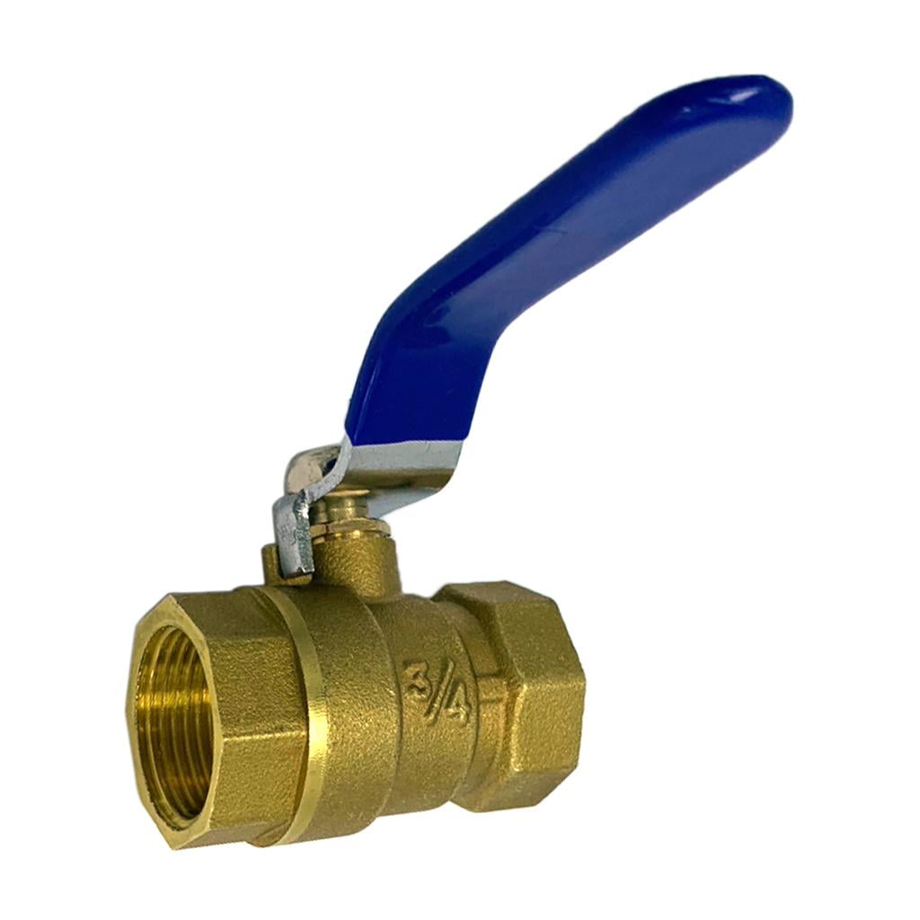 Hot 1× Female to Male Thread Brass Ball Valve & Plastic Coated Lever Handle 
