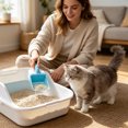 thumbnail image 5 of 3-in-1 Cat Litter Scooper with Waste Station, Built-in Bag Dispenser & Stand, Portable Litter Box Scoop, Lightweight Plastic Litter Sifter Scoop for Cats, 5 of 6
