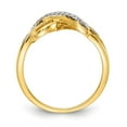 thumbnail image 2 of 14K Yellow Gold Ring Band Themed Diamond Round Infinity Symbol, Size 8, 2 of 3