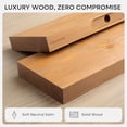 thumbnail image 2 of 16 inch Golden Oak Floating Shelf, High End Solid Real Wood 16inch Small Floating Shelves for Wall Mounted, Oak Wooden 16in Floating Shelves, Heavy Duty Bracket, 16 X 6.5 X 1.75 in, Set of 3, 2 of 4