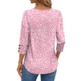 thumbnail image 4 of Fantaslook Womens Tops 3/4 Sleeve with Buttons Dressy Casual Blouses Summer Shirts Beach Vacation Trendy Clothes, 4 of 8