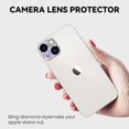 thumbnail image 2 of Protecteur d'Objectif d'Appareil Photo pour iPhone 13 / iPhone 13 Mini, Alliage de Métal Résistant aux Rayures Résistant à l'Abrasion Protection de l'Objectif de l'Appareil Photo (Coloré + Or), 2 of 5