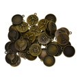 thumbnail image 4 of 40 Piezas de Bandejas Colgantes con Bisel Surtido, Cúpula, , Cabujones en , , Bisel, Cabujones, Ajustes, Hallazgos de Joy Salvador colgante vintage de bronce, 4 of 10