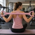thumbnail image 6 of Elastic Resistance Bands with Handles - Exercise Bands for Arm, Back, and Shoulder Training - Lightweight Portable Fitness Straps for Yoga and Pilates, Pink, 18x3.9 Inch, 1 PCS, 6 of 6