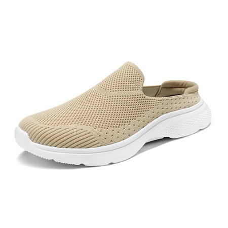

Dream Pairs Women s Mules Shoes Slip on Sneakers Knit Flats Platform Lightweight Breathable Non-Slip Walking Shoes SDML2201W NUDE Size 7.5