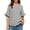 Blackstripes, variant on Pryla Summe Dressy Tops for Women Vertical Stripe Ruffle Hem Blouse 3/4 Sleeve Crew Neck Striped Casual Shirt