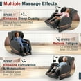 thumbnail image 6 of Znines Zero Gravity Full Body Massage Chair with 10-Point Fixed Massage, Lumbar Heat, Foot Roller & Airbags, Wood Grain Leather, Bluetooth,Black, 6 of 7