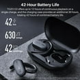 thumbnail image 5 of TOZO Open Ear Headphones,Bluetooth Wireless Earbuds,DSP Noise Cancelling,42H Stereo Bass,Crystal-Clear Calls,Lightweight,Dual-Device Pairing,Wireless Charging,Black, 5 of 8