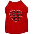 thumbnail image 5 of Pet Dog  Cat Shirt Screen Printed, "Argyle Heart Red", 5 of 5