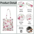 thumbnail image 5 of Watercolor Butterfly Floral Canvas Tote Bag – Romantic Nature-Inspired Reusable Cotton Shopping Bag with Artistic Fantasy Garden & Starry Sky Design for Women, Teens, Aesthetic Gift Lovers, 5 of 7
